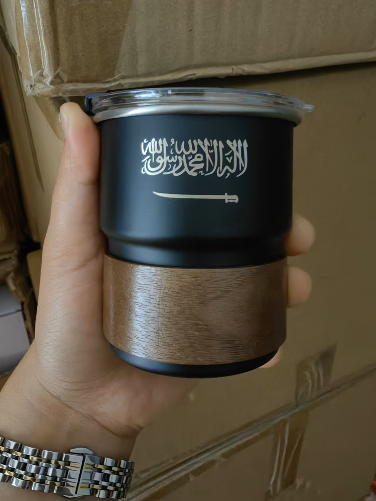 Coffee Equipment Camping - 뚜껑이 달린 스테인리스 스틸 컵 맥주