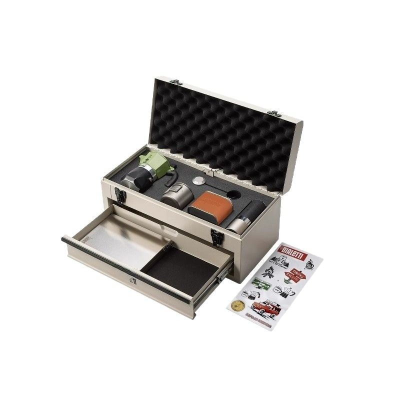 Coffee Equipment Gift Set - 캠핑 커피 박스, 모카포트, 아웃도어 선물