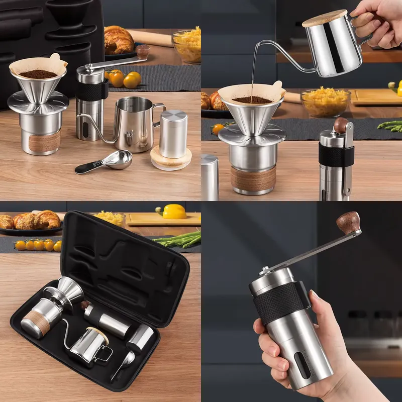 Coffee Equipment Gift Set - 핸드브루 커피 세트 야외 캠핑 여행용