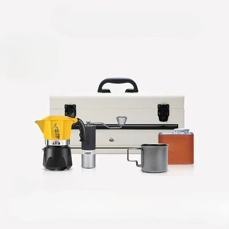 Coffee Equipment Gift Set - 캠핑 커피 박스 모카포트 야외 선물세트