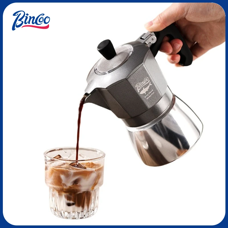 Coffee Equipment Camping - 빈쿠 2컵 더블 밸브 모카포트 알루미늄