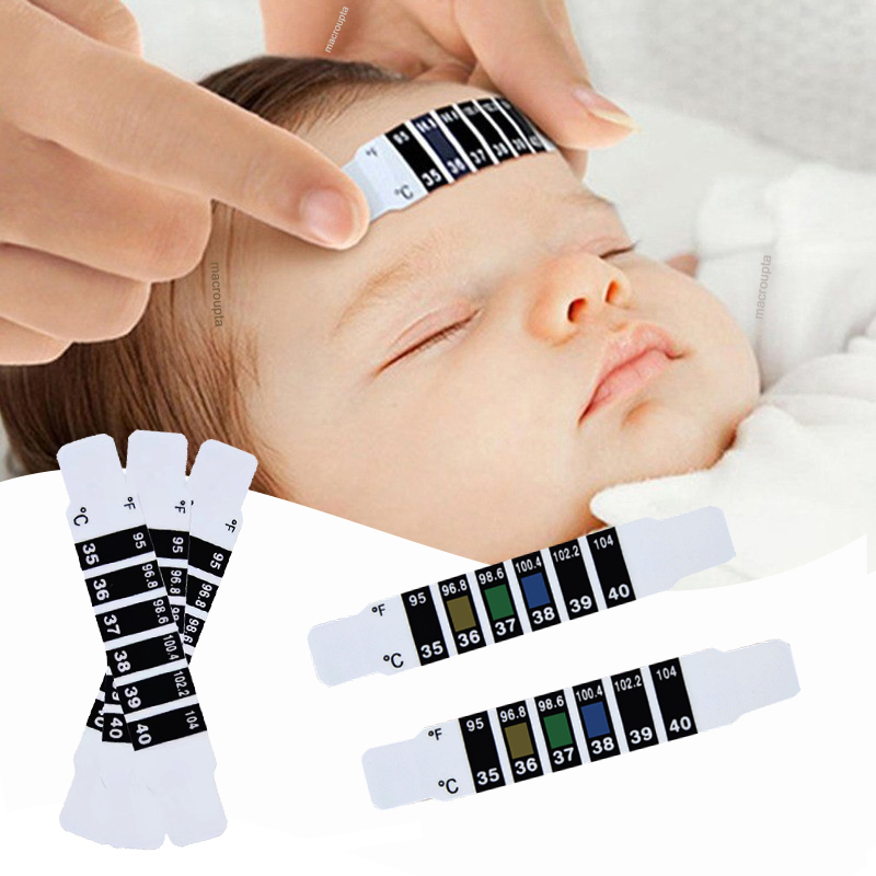 Temperature Strip Thermometer - 10Pcs 이마 머리 스트립 온도계 물
