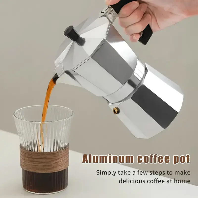 Coffee Equipment Camping - 클래식 알루미늄 모카포트 50-300ML 가정용 스토브탑