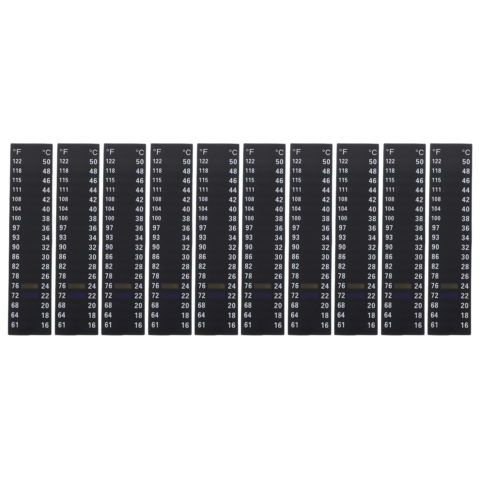 Temperature Strip Thermometer - 10Pcs 수족관 물 스트립 병 온도
