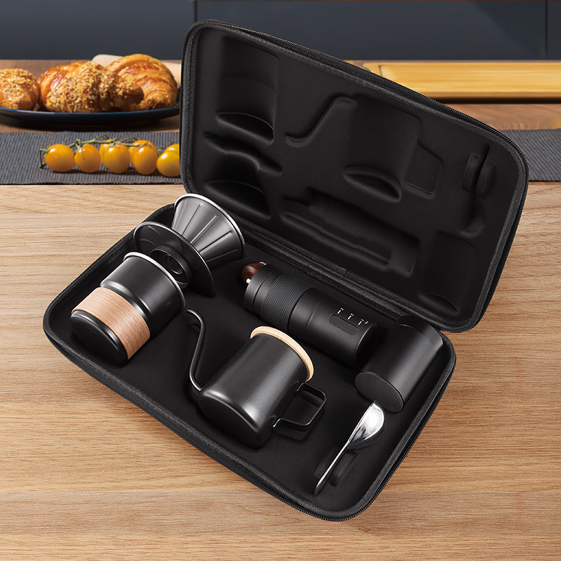 Coffee Equipment Gift Set - 손으로 끓인 커피 포트 세트, 휴대용