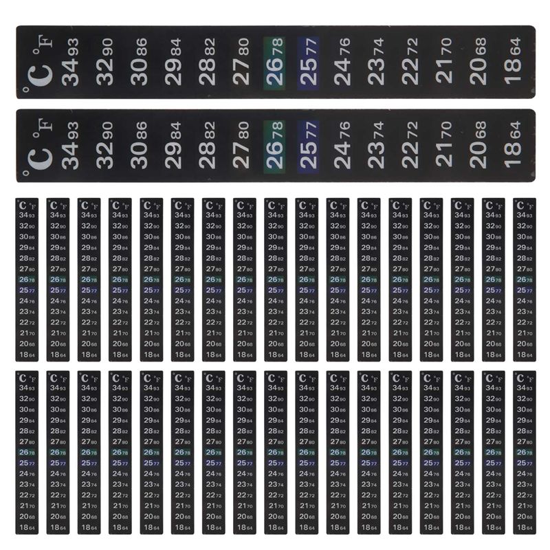 Temperature Strip Thermometer - 이상적인 # 36 조각 디지털 온도