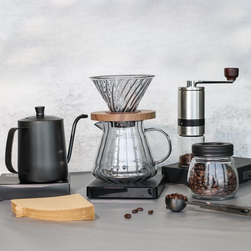 손으로 양조한 커피 포트 세트 선물 상자, 가정용 야외 - Coffee Equipment Gift Set 리뷰 및 가격