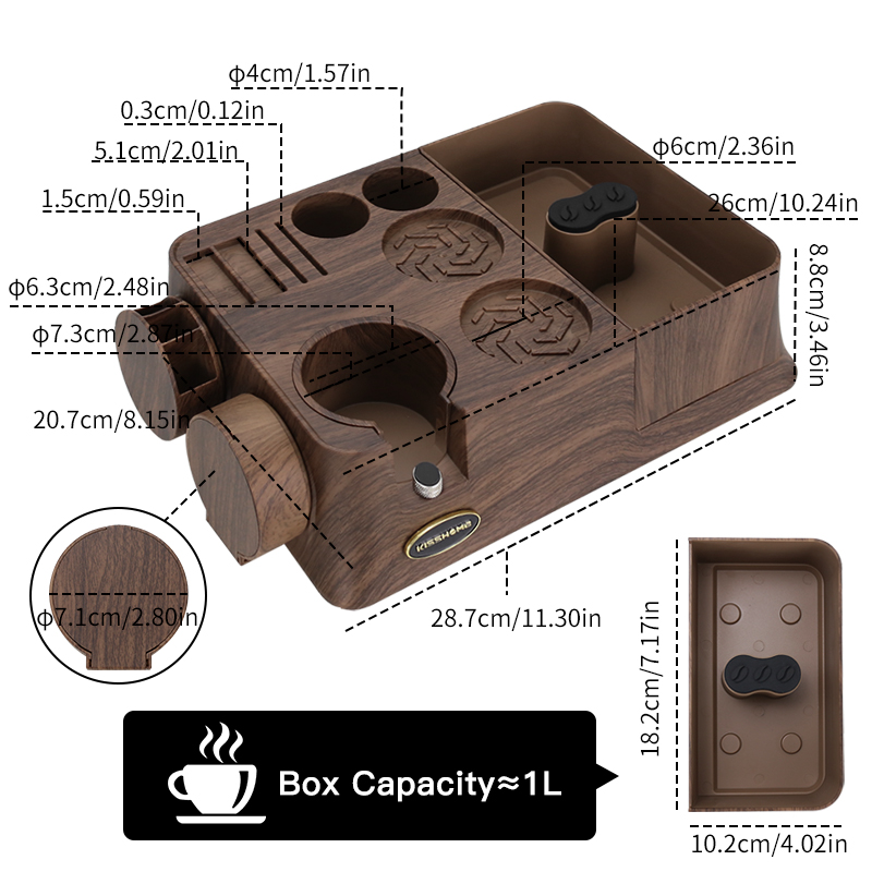 KISSHOME 에스프레소 탬퍼 스테이션 노크 박스 커 - Coffee Equipment Holder 리뷰 및 가격
