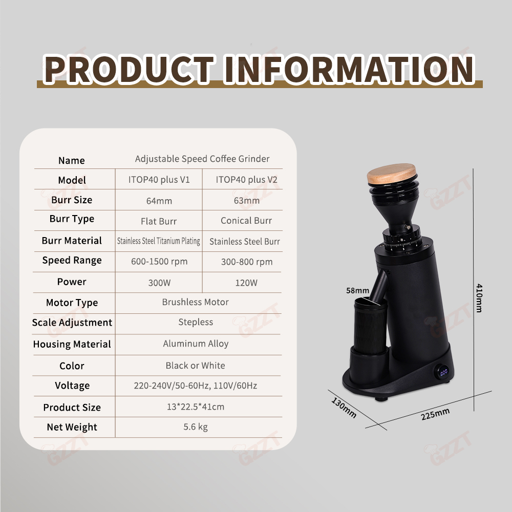 GZZT ITOP40 Plus-V1/V2 조정 가능한  - Coffee Grinder Burr Flat 리뷰 및 가격