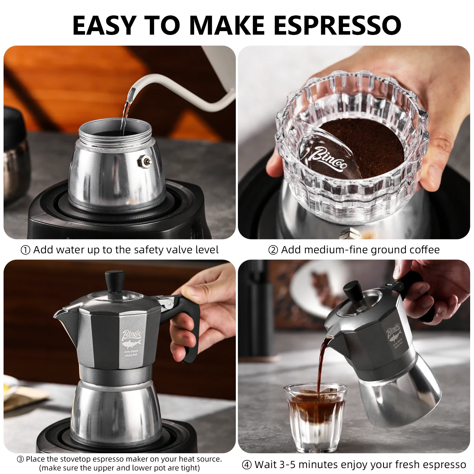 빈쿠 2컵 더블 밸브 모카포트 알루미늄 합금 커피포트  - Coffee Equipment Camping 리뷰 및 가격