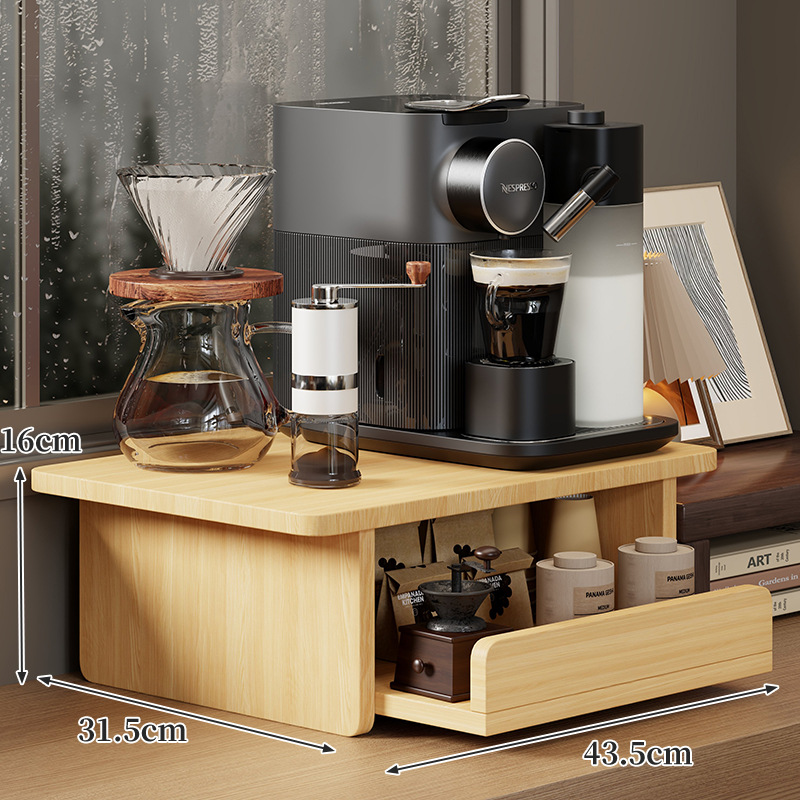 미니멀리스트 원목 커피 코너 선반, 수납 서랍이 있는  - Coffee Equipment Holder 리뷰 및 가격