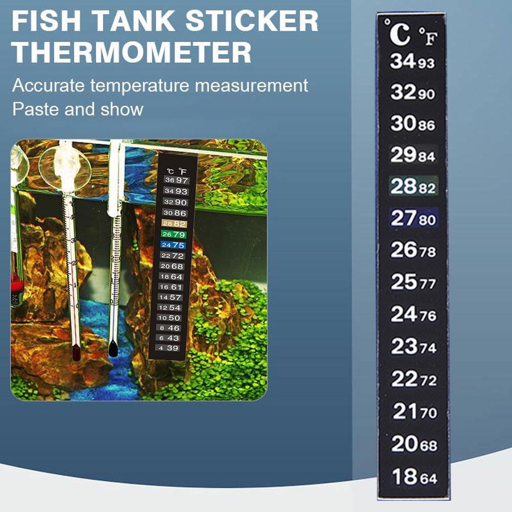 1pcs 디지털 수족관 홈 스틱온 온도계 물고기 탱크  - Temperature Strip Thermometer 리뷰 및 가격