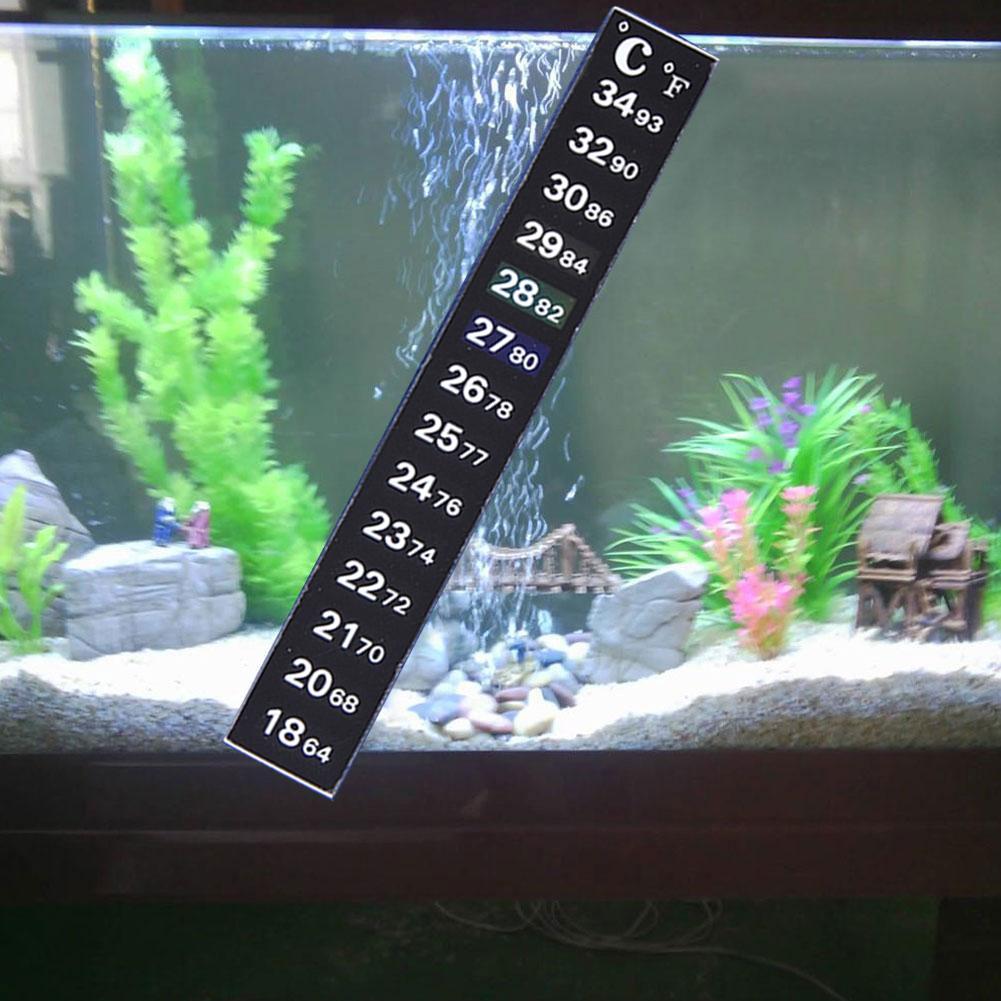1pcs 디지털 수족관 홈 스틱온 온도계 물고기 탱크  - Temperature Strip Thermometer 리뷰 및 가격