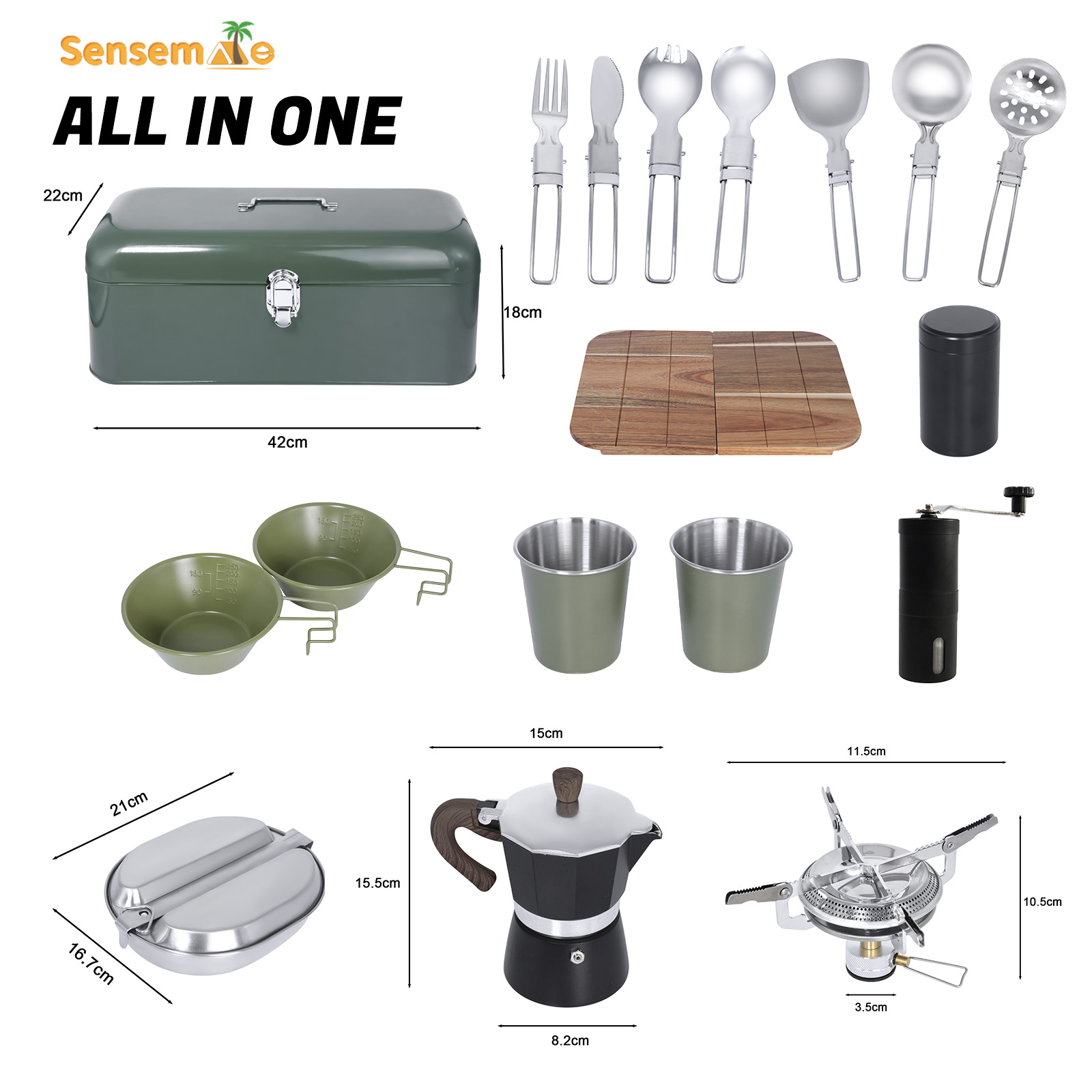 글램핑 캠핑 조리기구 세트 야외 주방 박스 휴대용 모카 - Coffee Equipment Gift Set 리뷰 및 가격