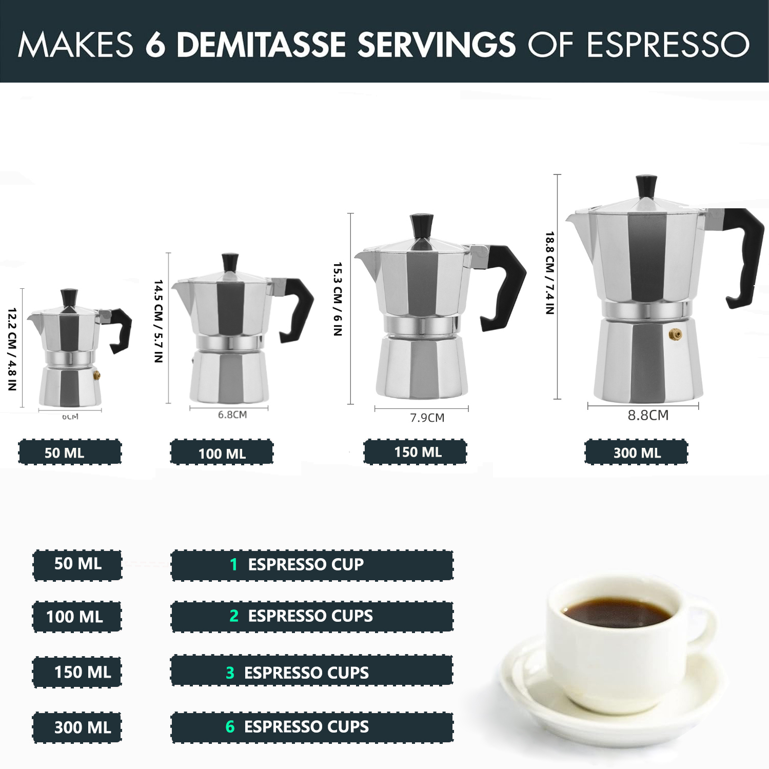 클래식 알루미늄 모카포트 50-300ML 가정용 스토브 - Coffee Equipment Camping 리뷰 및 가격