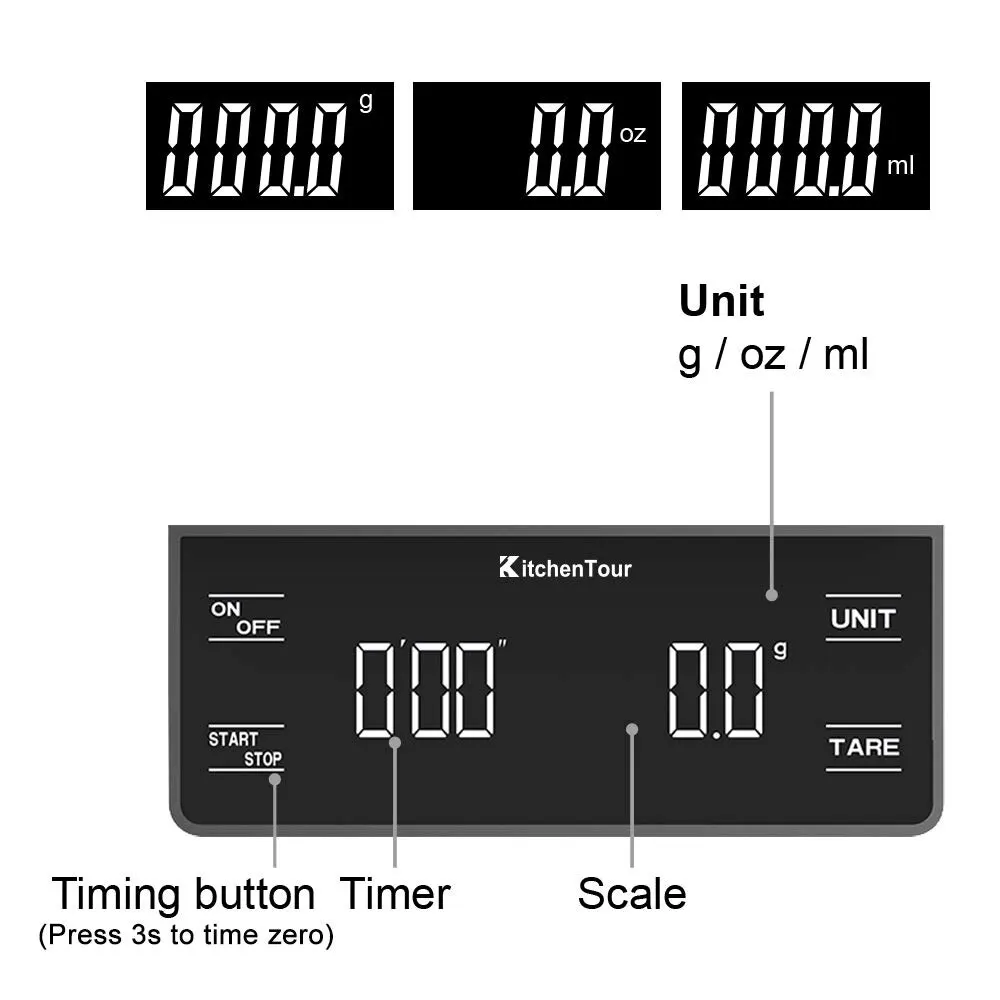 주방 도구 커피 저울 타이머 포함 디지털 다기능 저울  - Scale Drip Timer 리뷰 및 가격